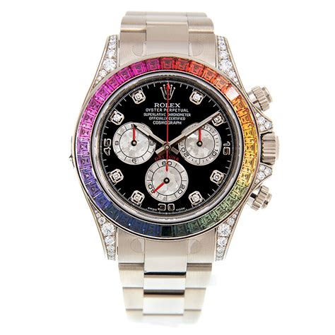 rolex daytona rainbow diamond bezel|Rolex daytona rainbow 116599.